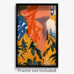 Vietnamese Movie Poster - Boy Feeling Calmness, Royal Print Shirt (Art Print)
