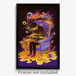 Art Poster - Lonely Drawer (Psychedelic Trippy Weird 11x17 Cartoon Print)