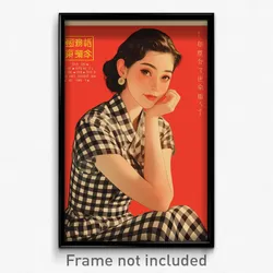 Thai Movie Poster - Woman Feeling Admiration, Oddball Checkered Dress (Print)