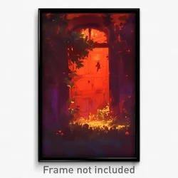 Art Poster - Deserted Door (Psychedelic Trippy Weird 11x17 Print)