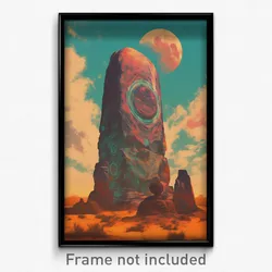 Movie Art Poster - Old Fashioned Menhir (Psychedelic Retro Weird Film Print)