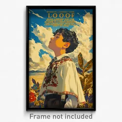 Mexican Movie Poster - Boy Feeling Adoration, Simplistic White Capelet (Print)