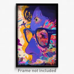 Bollywood Movie Poster - Boy Feeling Self Conscious, Zesty Purple Bow (Print)