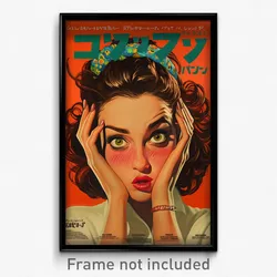 Hebrew Movie Poster - Woman Feeling Confusion, Well Off Scrunchie (Art Print)