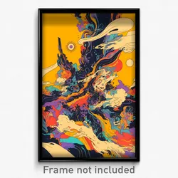 Greek Movie Poster - Colorless Hot Dog (Greece Psychedelic Art Retro Film Print)