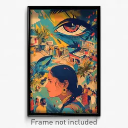 Bollywood Movie Poster - Stained Street (India Retro Hindi Film Art Print)
