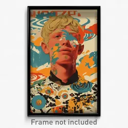 Greek Movie Poster - Boy Feeling Self Confident, Antique Tight Shirt (Art Print)