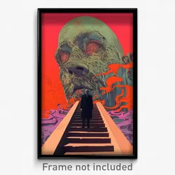 Spanish Movie Poster - Famous Cathouse (Spain Psychedelic Art Retro Film Print)