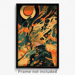 Movie Art Poster - Boy Feeling Lazy, Golden Asymmetrical Wings (Film Print)