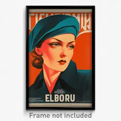 Icelandic Movie Poster - Woman Feeling Irritated, Mysterious Hat (Art Print)