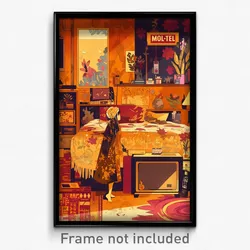 Greek Movie Poster - Oval Motel (Greece Psychedelic Trippy Art Retro Film Print)