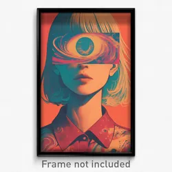 Movie Art Poster - Girl Feeling Eagerness, Offbeat Red Neckwear (Film Print)
