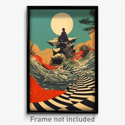 Greek Movie Poster - Silent Shoals (Greece Psychedelic Art Retro Film Print)
