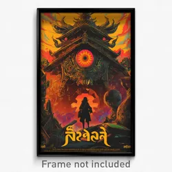 Thai Movie Poster - Drab Scriptorium (Thailand Psychedelic Art Retro Film Print)