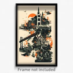 Greek Movie Poster - Giant San Francisco (Greece Retro Film Art Print)