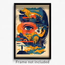 Greek Movie Poster - Simple Barcelona (Greece Psychedelic Art Retro Film Print)