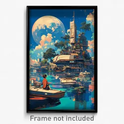 Art Poster - Peaceful Berth (Psychedelic Trippy Weird 11x17 Print)