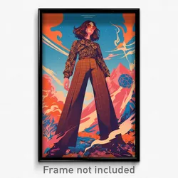 Icelandic Movie Poster - Girl Feeling Confident, Impeccable Brown Pants (Print)