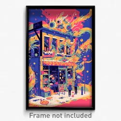 Art Poster - Fancy Pizza Shop (Psychedelic Trippy Weird 11x17 Print)