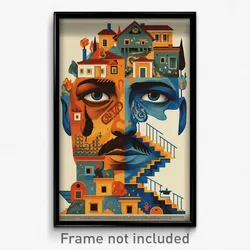 Greek Movie Poster - Pleasant Ladder (Greece Psychedelic Art Retro Film Print)