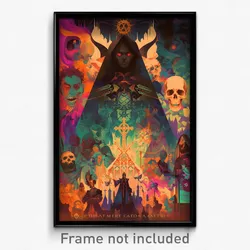 Icelandic Movie Poster - Deadly Catacombs (Iceland Retro Film Art Print)