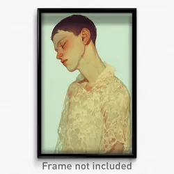 Art Poster - Man Feeling Hope Wearing Rectangular Lace (Art Print)