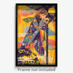 German Movie Poster - Girl Feeling Calm, Zesty Grey Legwear (Germany Art Print)