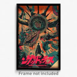 Thai Movie Poster - Cluttered Anime (Thailand Psychedelic Art Retro Film Print)