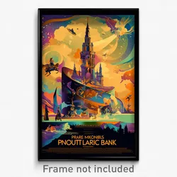French Movie Poster - Monumental Bank (France Psychedelic Art Retro Film Print)