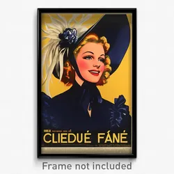 French Movie Poster - Man Feeling Delighted, Voluminous Headpiece (Art Print)