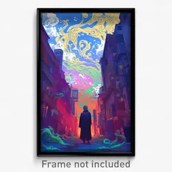 Russian Movie Poster - Vacant Alley (Russia Psychedelic Art Retro Film Print)