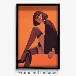 Art Poster - Woman Feeling Guilt Wearing Merry Highleg (Art Print)