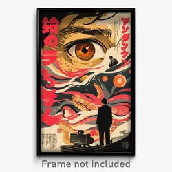 Japanese Movie Poster - Man Feeling Worried, Soft Taut Dress (Japan Art Print)