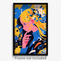 Art Poster - Blissful Forge (Psychedelic Trippy Weird 11x17 Cartoon Print)