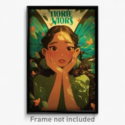 Mexican Movie Poster - Girl Feeling Liking, Bulky Green Wings (Mexico Art Print)