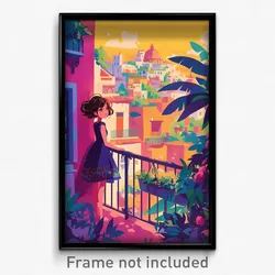 Mexican Movie Poster - Rosy European City (Mexico Retro Film Art Print)