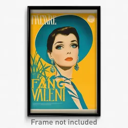 French Movie Poster - Woman Feeling Caring, Lovely Green (France Film Art Print)