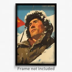 Vietnamese Movie Poster - Man Feeling Relaxed, Nice Fur Hat (Vietnam Art Print)