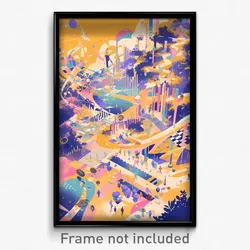 Art Poster - Spotless Peninsula (Psychedelic Trippy Weird 11x17 Print)