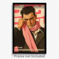 Thai Movie Poster - Man Feeling Bitter Sweetness, Warm Pink Scarf (Art Print)