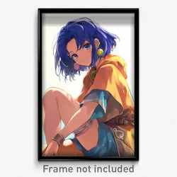 Anime Art Poster - Woman Feeling Fury, Comfortable Egg Hair Ornament (Print)
