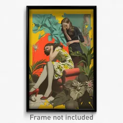 French Movie Poster - Woman Feeling Insecurity, Odd Grey Legwear (Art Print)