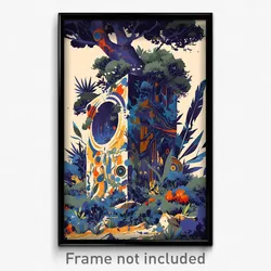 Greek Movie Poster - Dense Grove (Greece Psychedelic Art Retro Film Print)