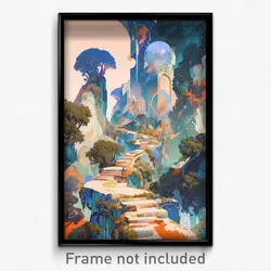 Art Poster - Smoggy Trail (Psychedelic Trippy Weird 11x17 Print)