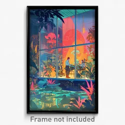 Movie Art Poster - Dazzling Greenhouse (Psychedelic Retro Weird Film Print)