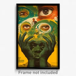 Brazilian Movie Poster - Man Feeling Joy, Green Frilled Hairband (Art Print)