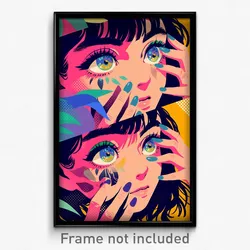 Mexican Movie Poster - Girl Feeling Self Caring, Athletic Popped Button (Print)