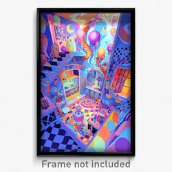 Art Poster - Zigzag Bakery (Psychedelic Trippy Weird 11x17 Print)