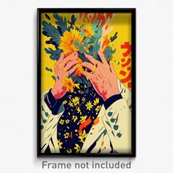 Spanish Movie Poster - Man Feeling Paranoid, Flowery White Coat (Art Print)