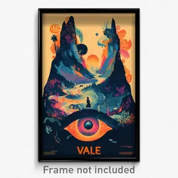 Icelandic Movie Poster - Warm Vale (Iceland Psychedelic Art Retro Film Print)